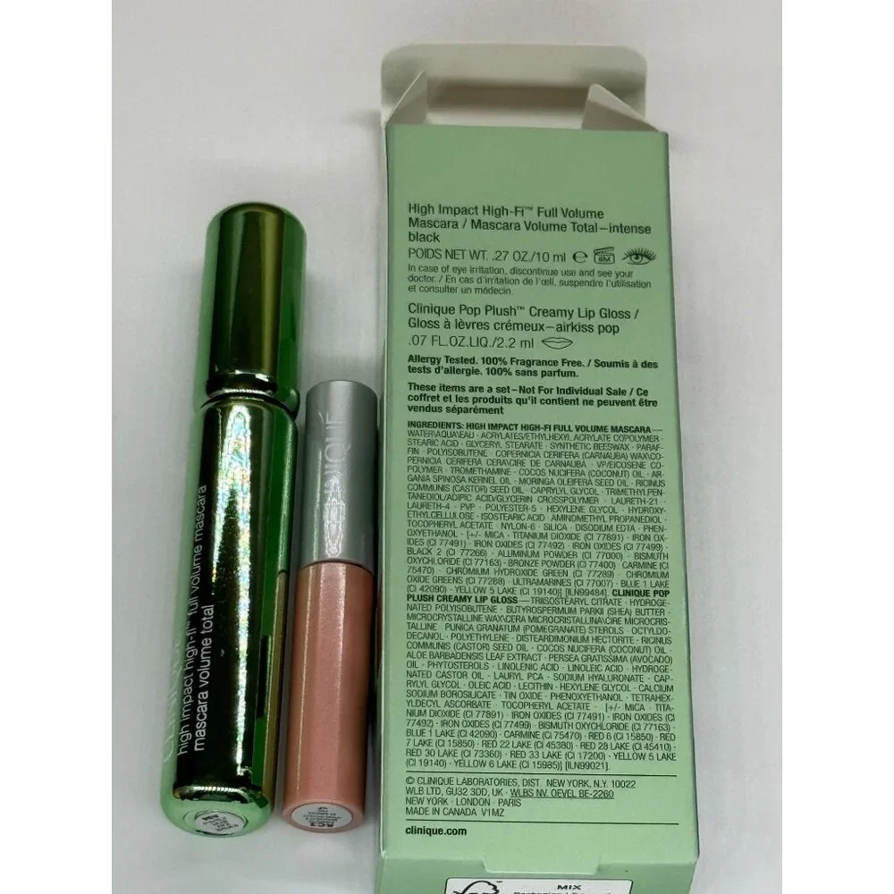 Clinique High Impact High-fi 2 Pcs Gift Set For Women Mascara+lip Duos
